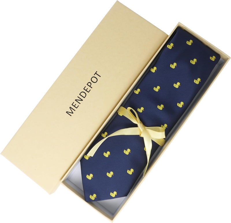 MENDEPOT Animal Pattern Necktie With Gift Box Sea Animal Pattern Tie Father's Day Birthday Gift Tie - Image 5
